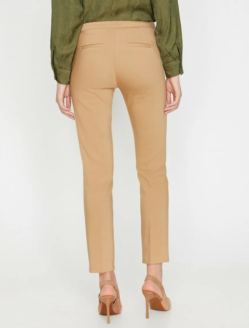 16330 Camel Pocket Detail Trousers