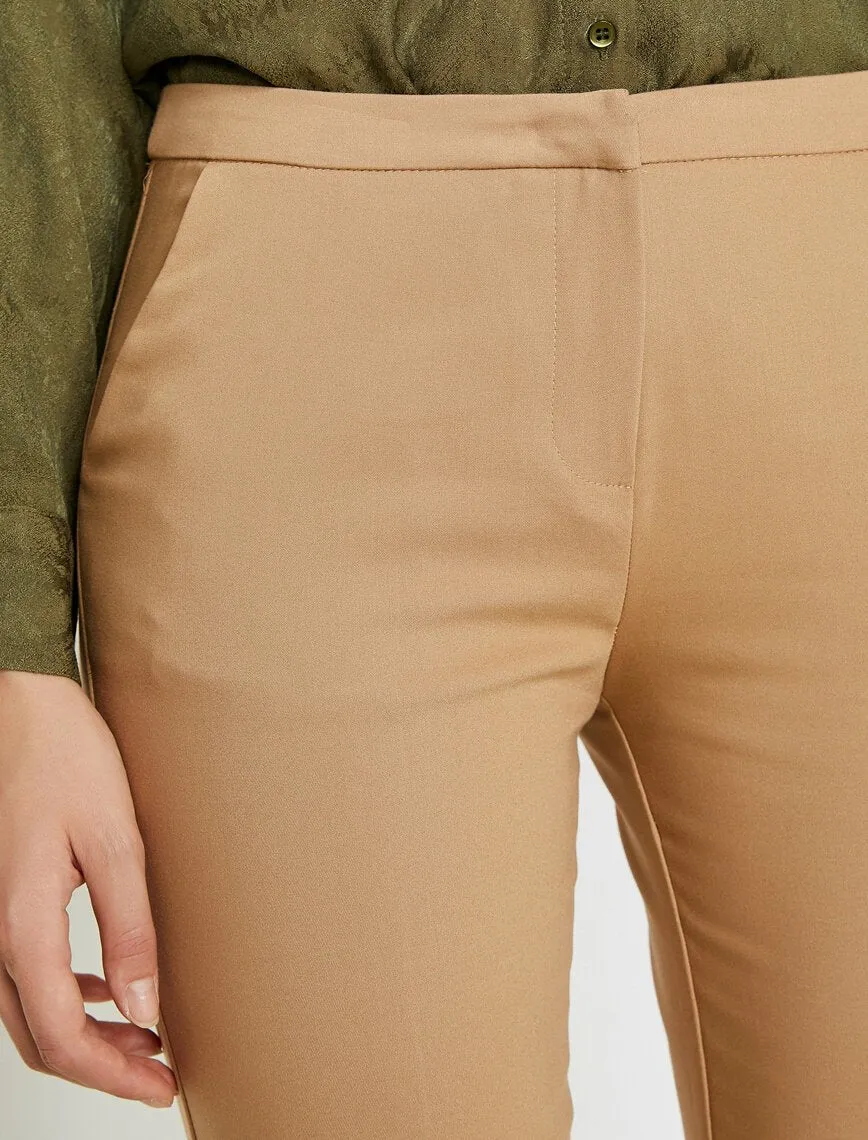 16330 Camel Pocket Detail Trousers