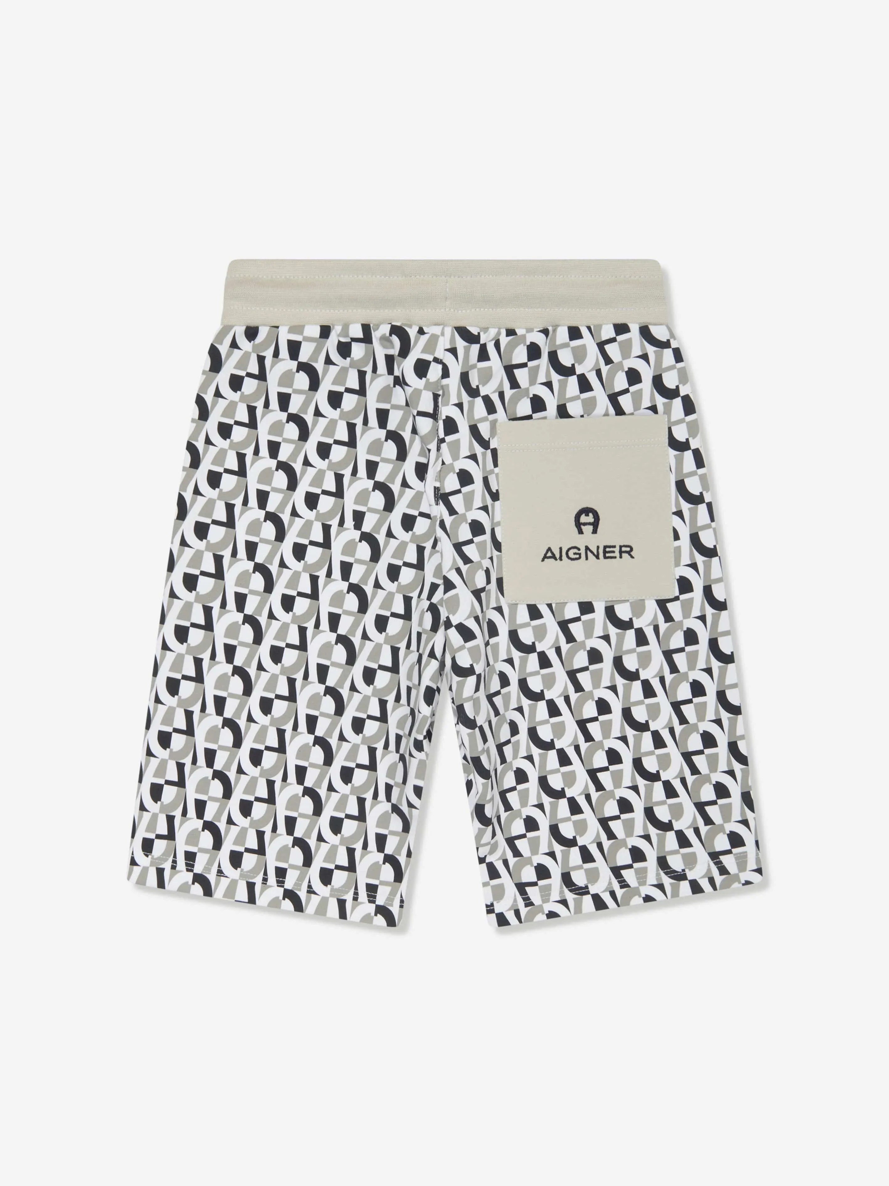 Aigner Boys Logo Bermuda Shorts in Grey