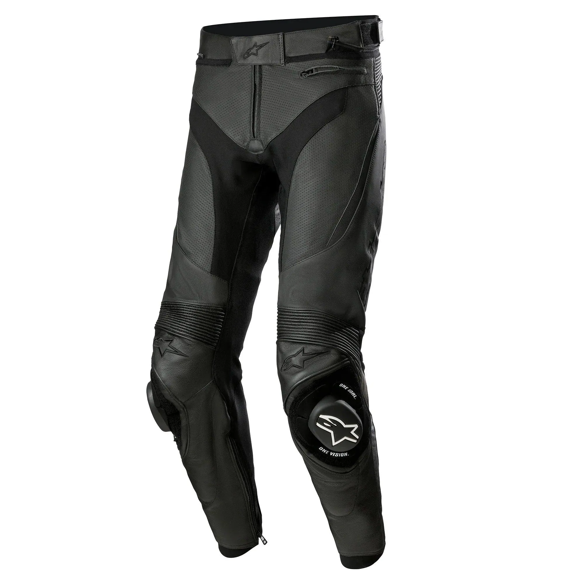 Alpinestars Missile V3 Airflow Leather Pants - Black/Black