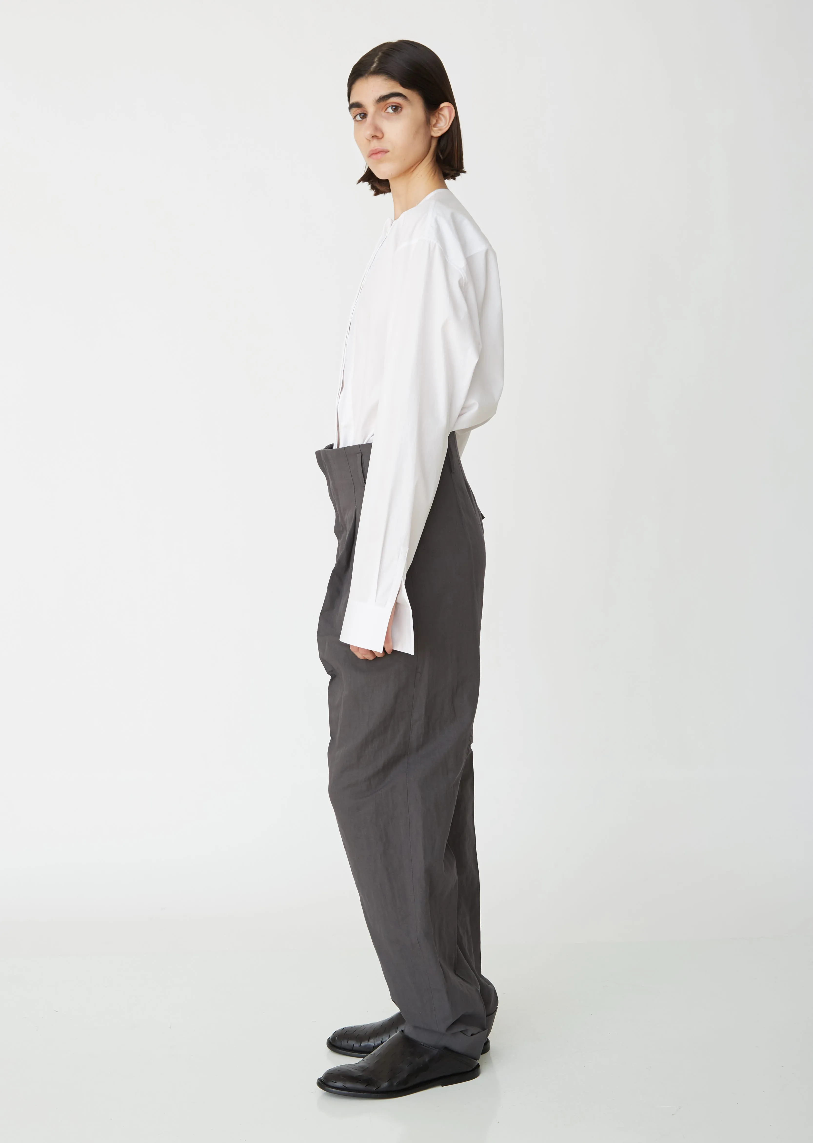 Anthracite Pleated Trousers