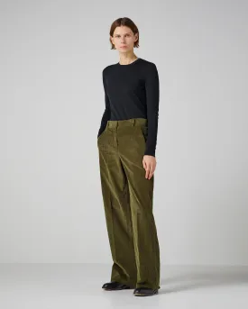 Anya Trousers in Corduroy, Militare