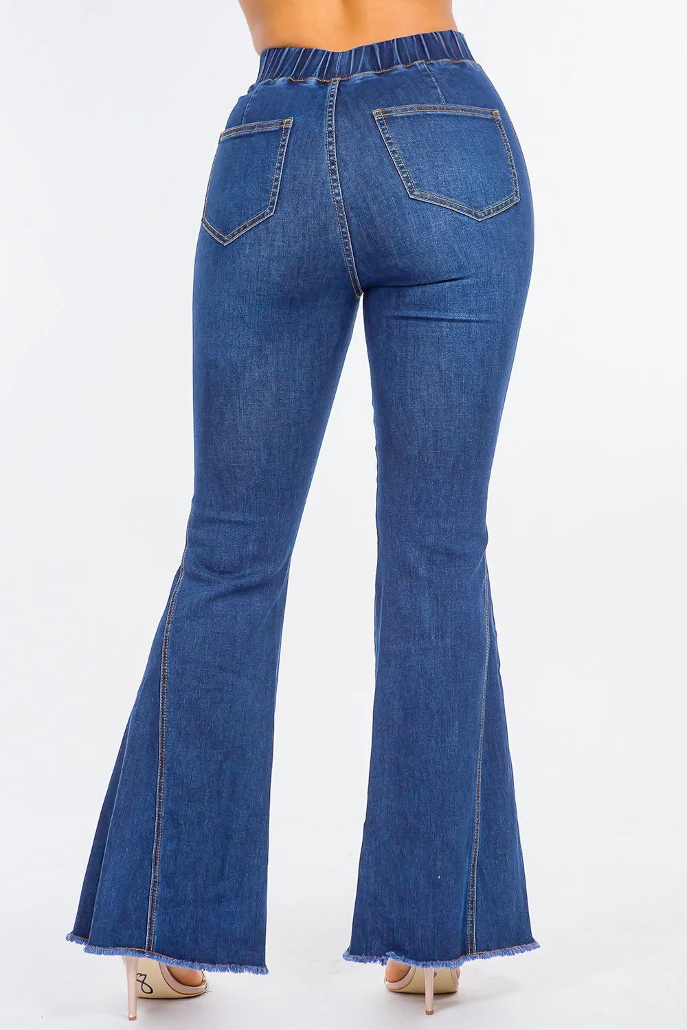 Blue Zone Planet |  American Bazi High Waist Curvy Flare Jeans