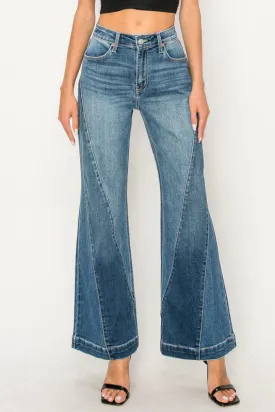 Dimensional High Rise Flare Jeans