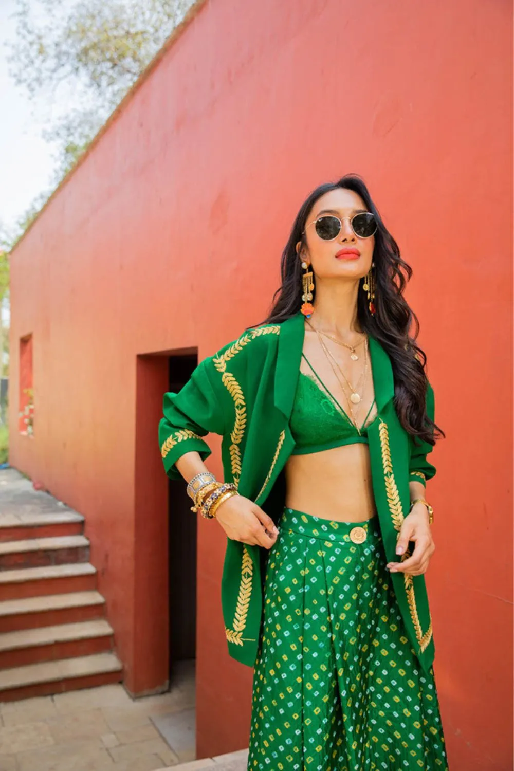 EMERALD BANDHINI SET