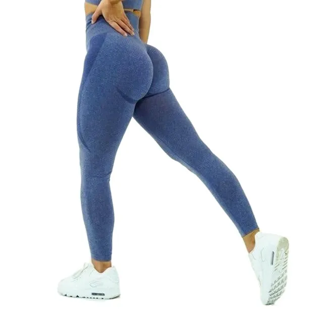 Fashionable Women's High Waist Seamless Push Up Leggings For Yoga