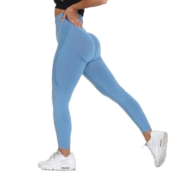 Fashionable Women's High Waist Seamless Push Up Leggings For Yoga