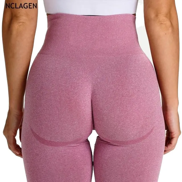 Fashionable Women's High Waist Seamless Push Up Leggings For Yoga