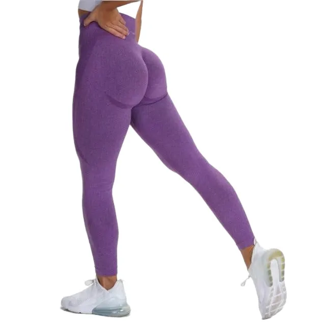 Fashionable Women's High Waist Seamless Push Up Leggings For Yoga