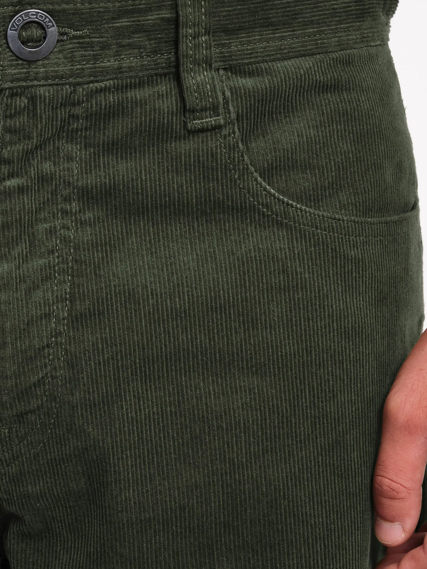 Frickin Loose Tapered Corduroy Trousers - Squadron Green