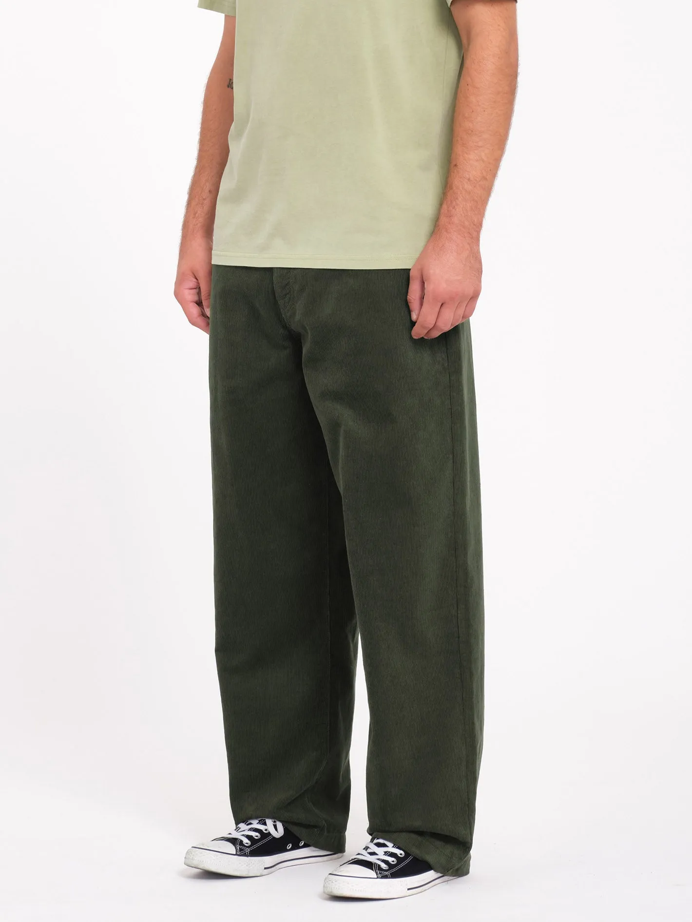 Frickin Loose Tapered Corduroy Trousers - Squadron Green