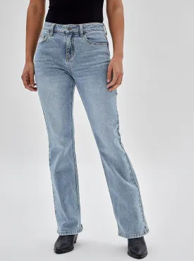 Guess Originals High-Rise Bootcut Denim Jeans In Leo Light Wash