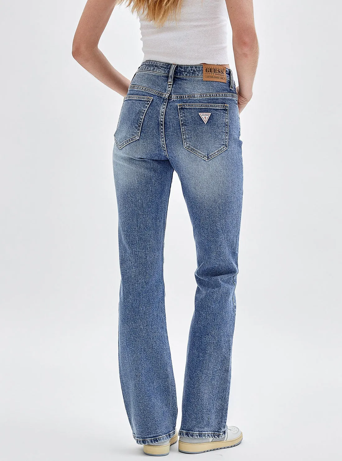 Guess Originals High-Rise Bootcut Denim Jeans In Pluto Wash