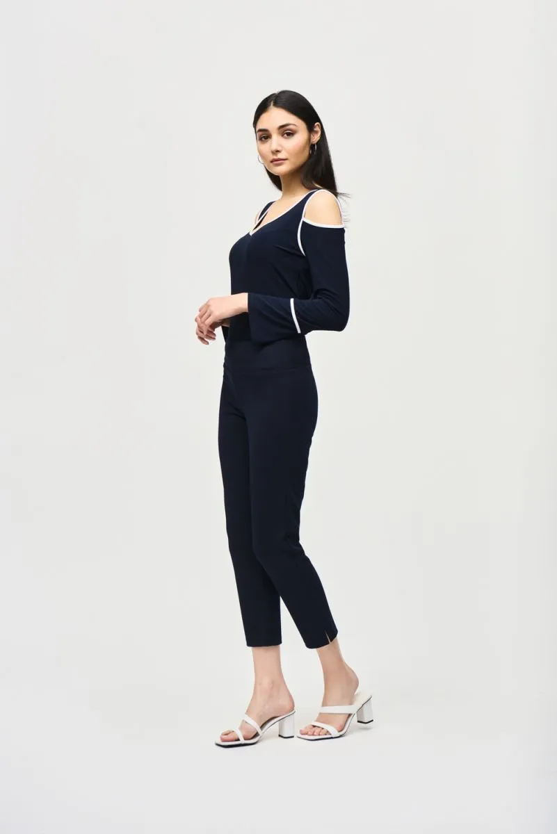 Joseph Ribkoff Side Slit Pull On Slim Capri Pants 241105