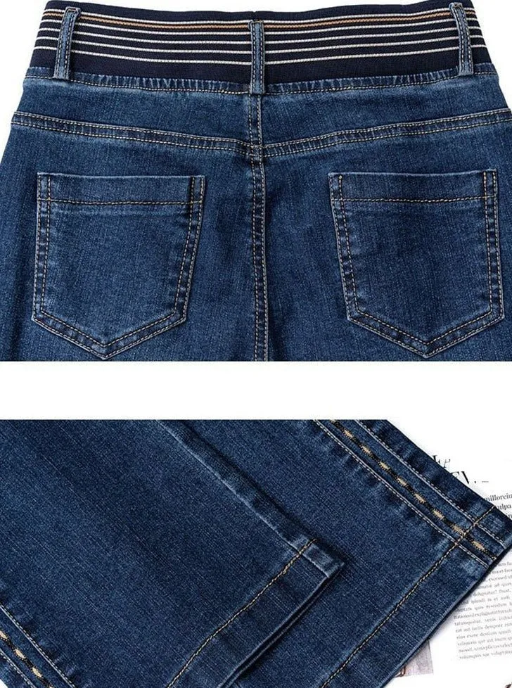 Katleen Jeans | Vintage Hoge Taille Uitlopende Jeans