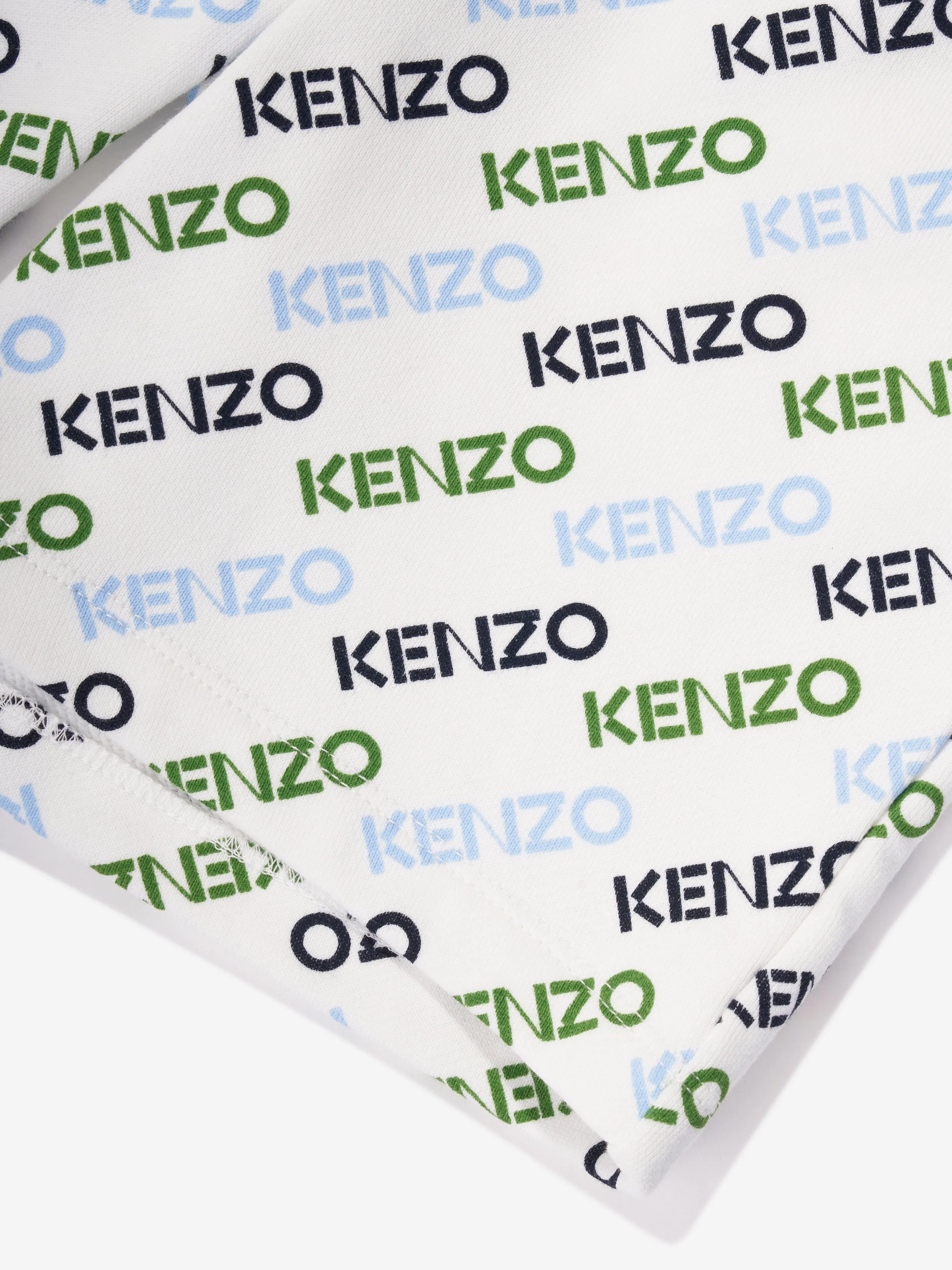 KENZO Boys Logo Print Bermuda Shorts in Ivory