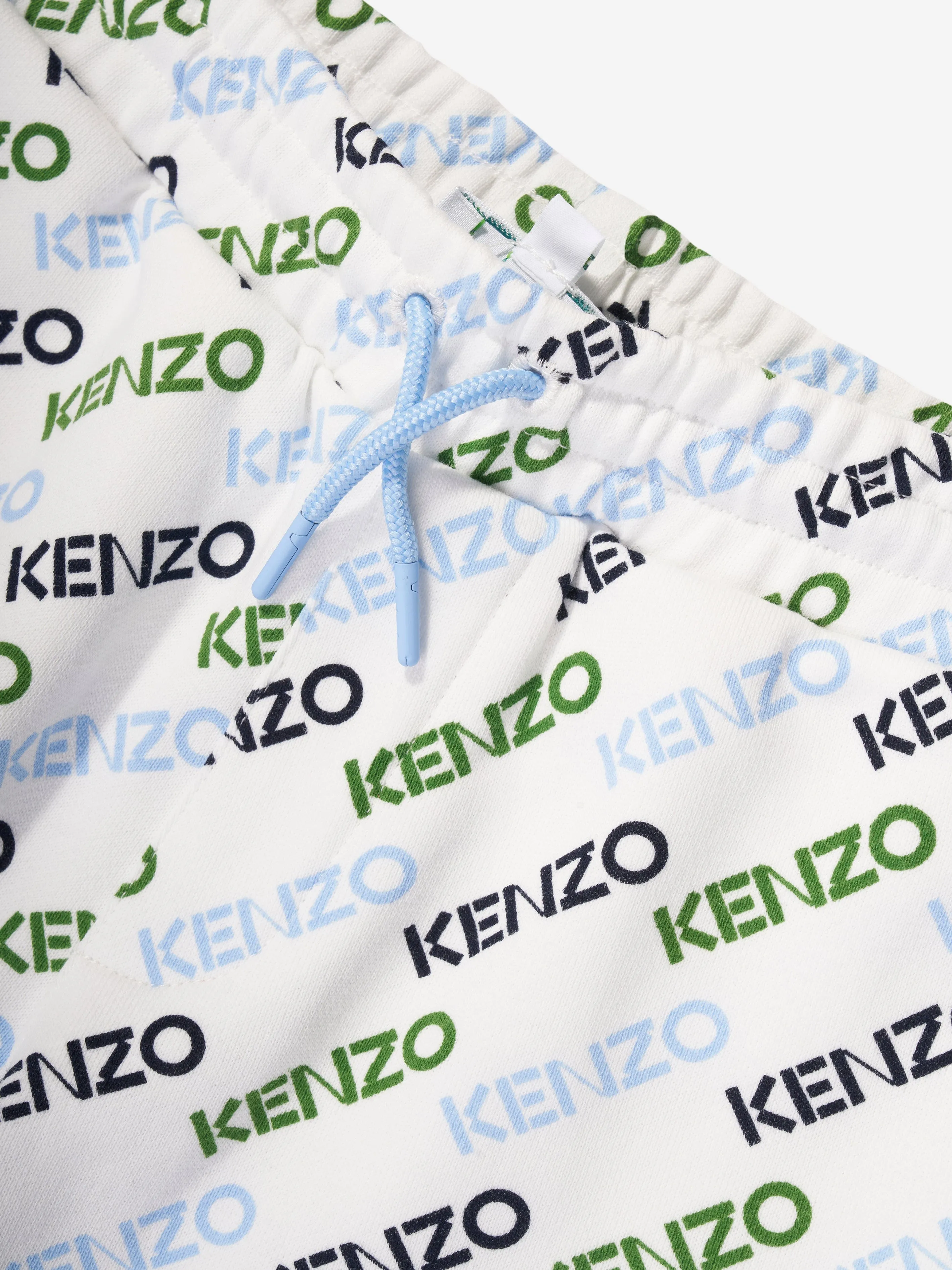 KENZO Boys Logo Print Bermuda Shorts in Ivory