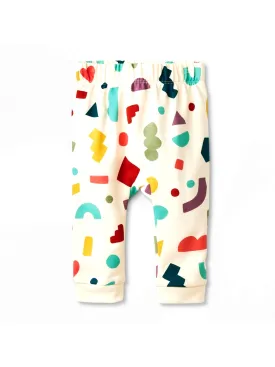 Kids Girl Graphic Printed Pants,Beige