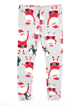 Kids Girl's Printed Christmas Sleepwear Pants,Light Grey