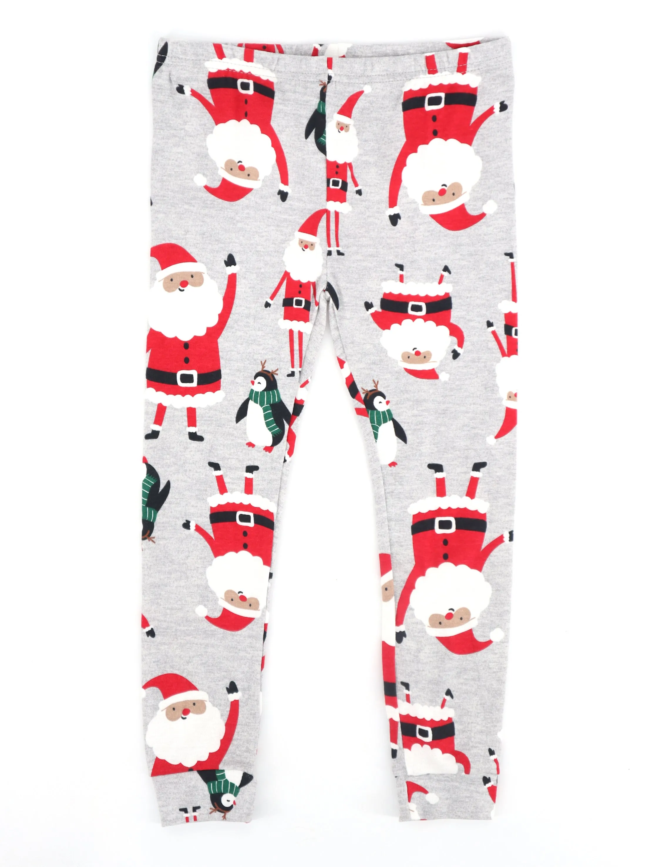 Kids Girl's Printed Christmas Sleepwear Pants,Light Grey