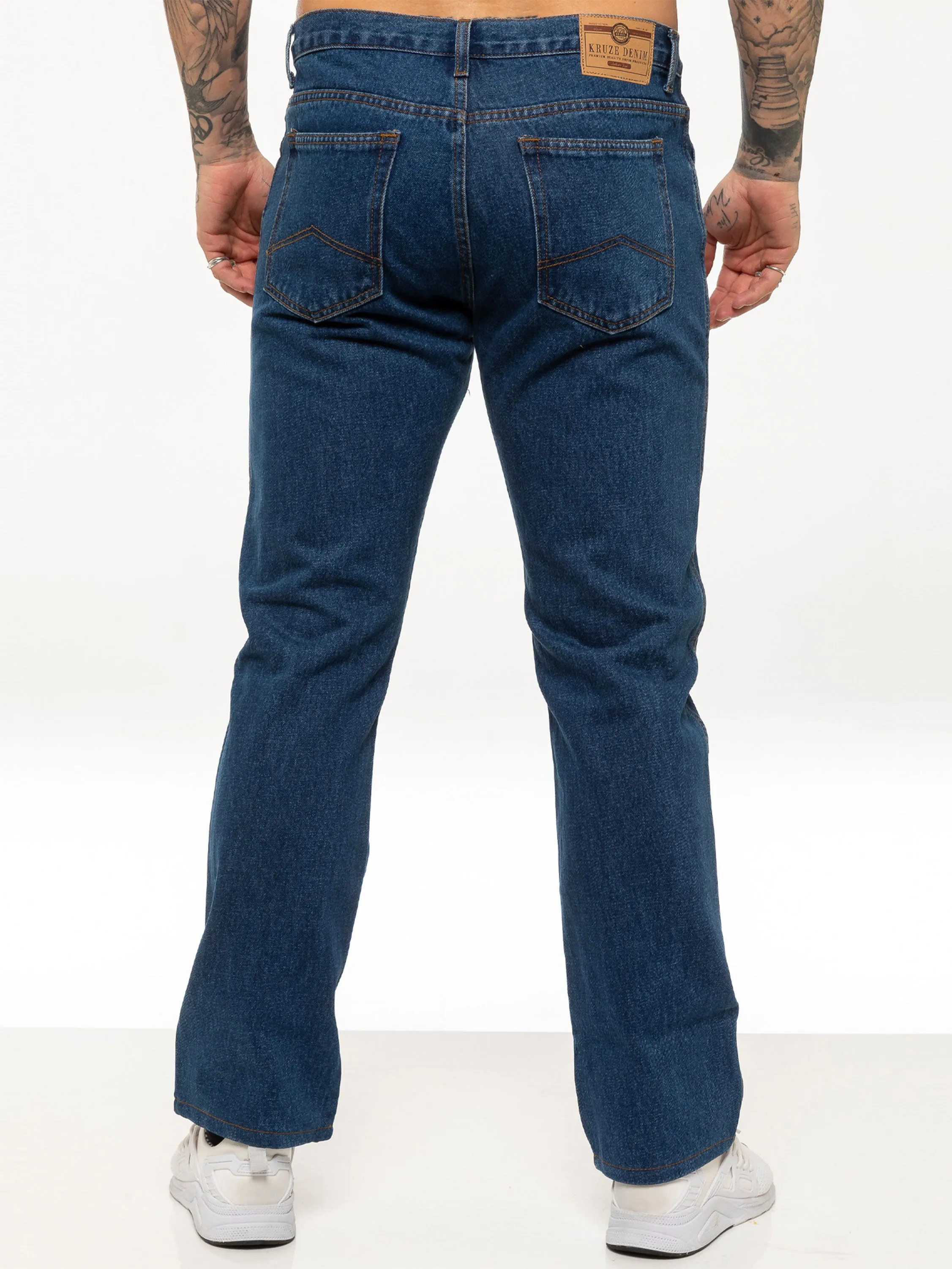 Kruze | Mens Straight Leg Denim Jeans