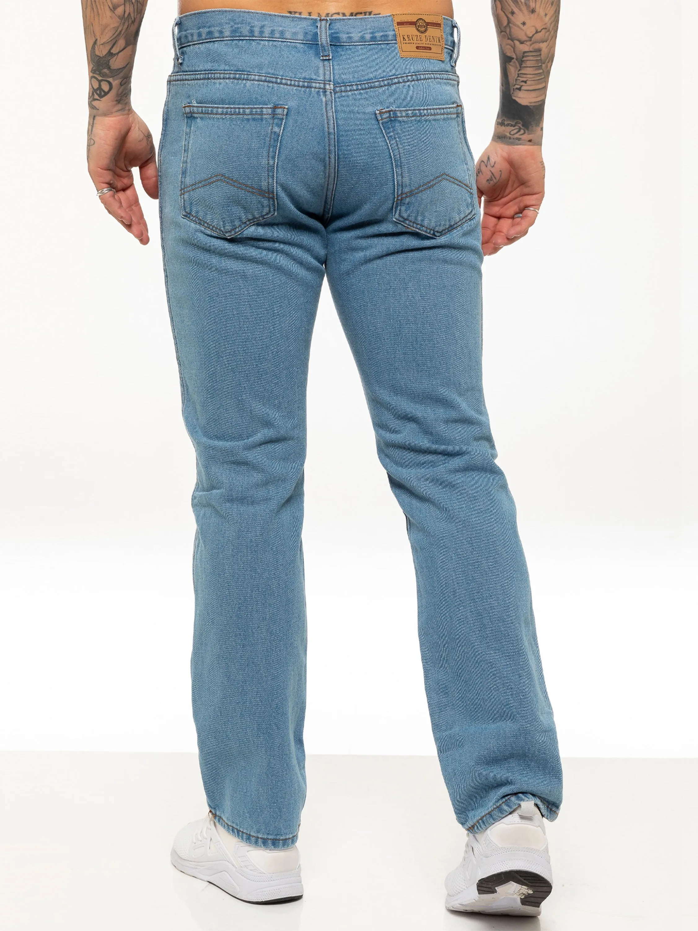 Kruze | Mens Straight Leg Denim Jeans