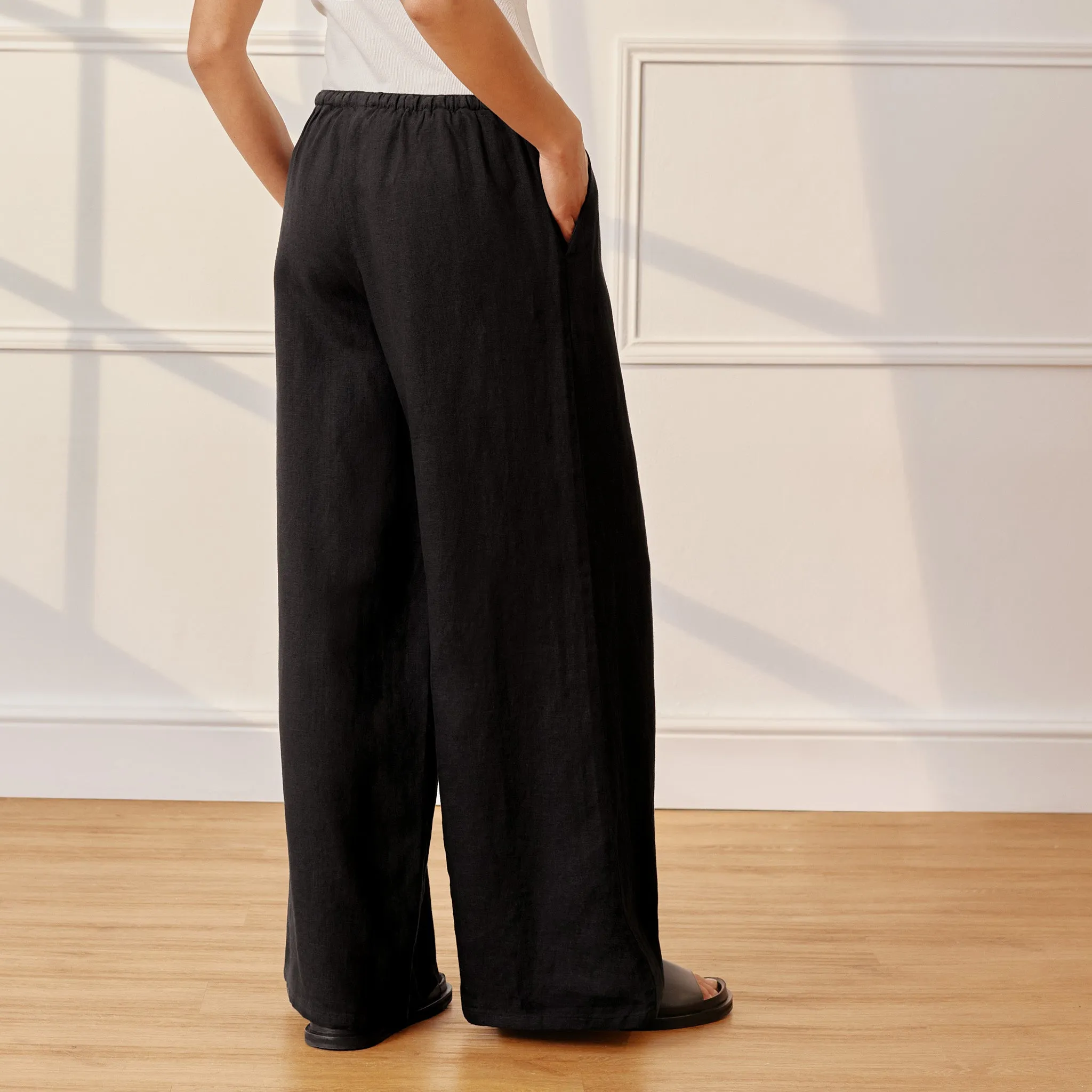 Linen Drawstring Trouser