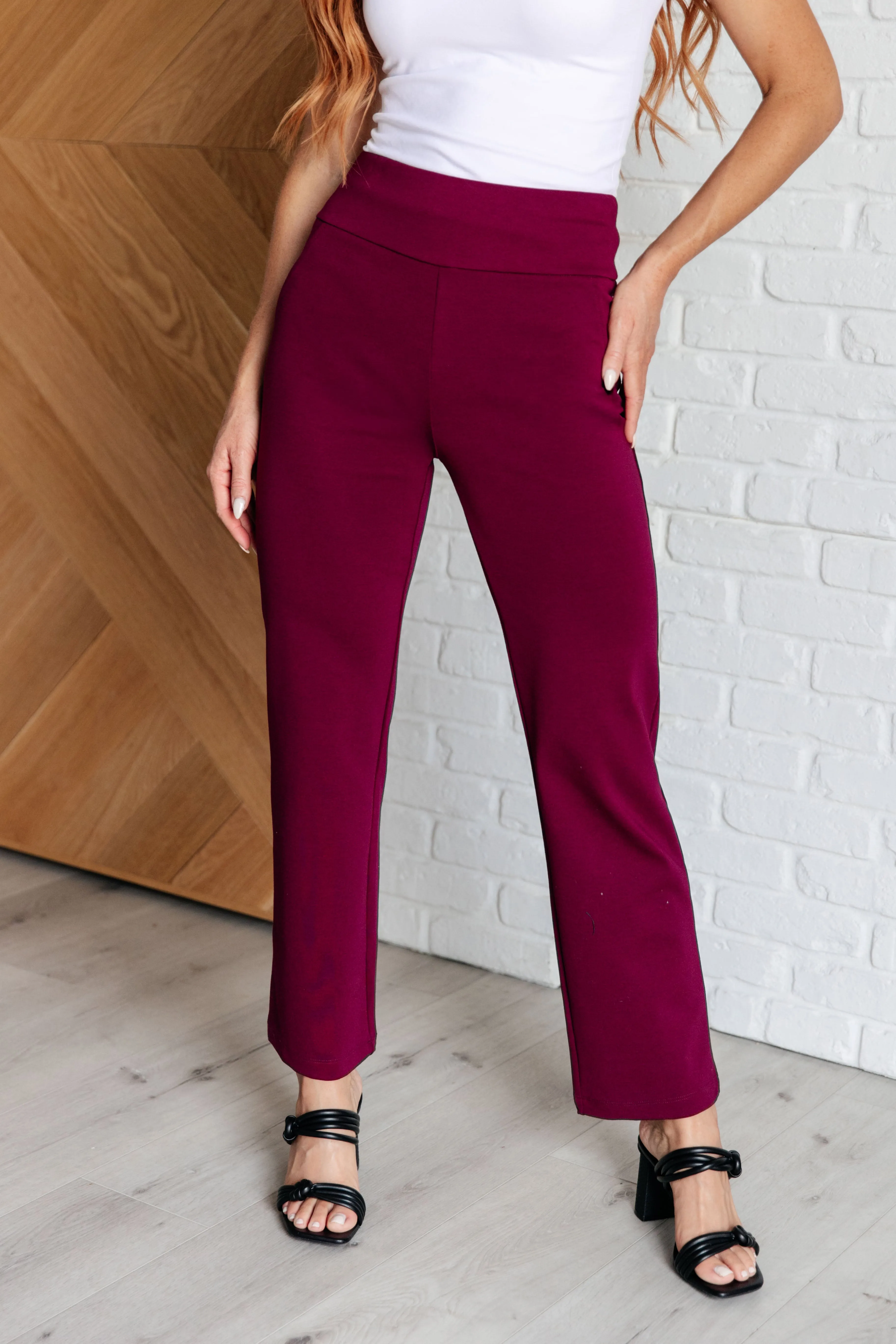 Magic Straight Pants in Wine - 12/3