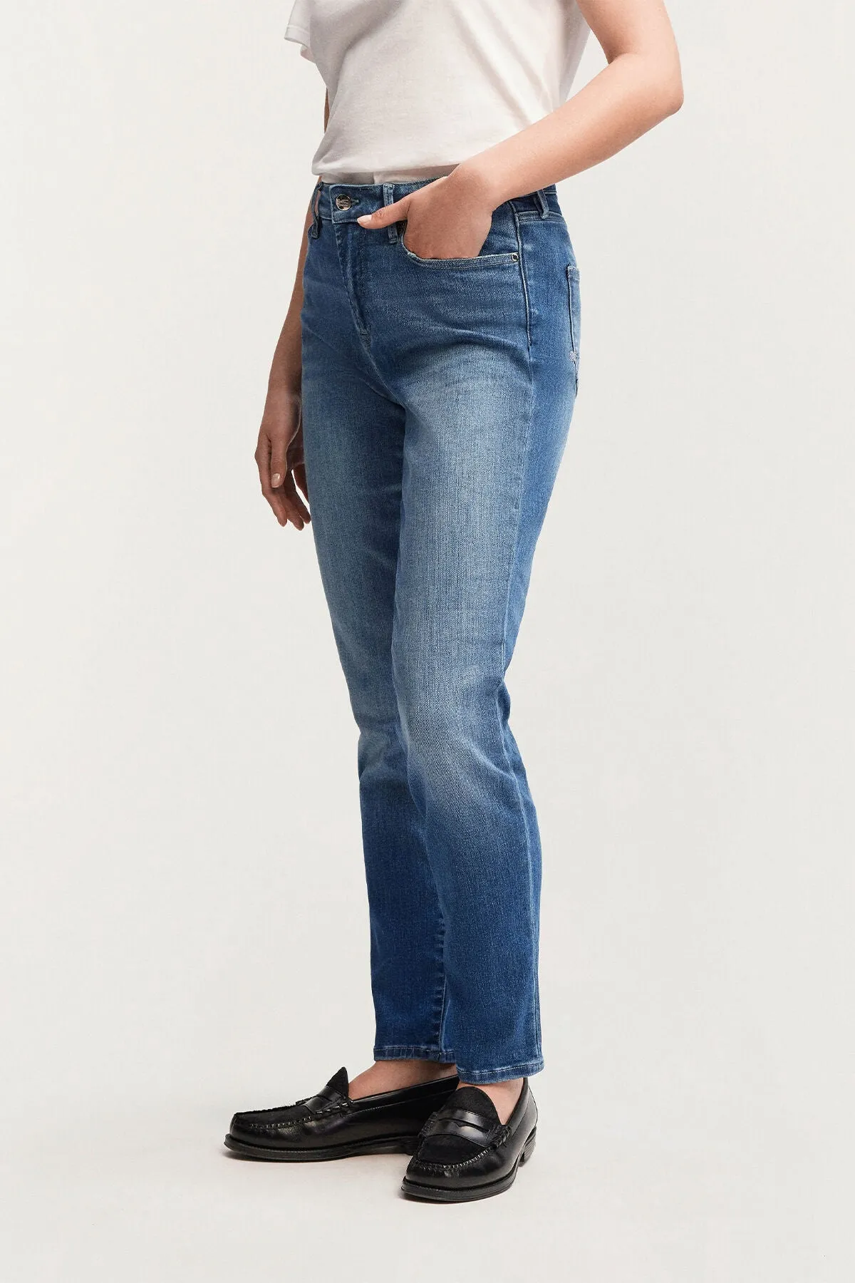 MARGOT High Slim - Light Worn Indigo