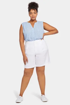 Modern Bermuda Shorts In Plus Size - Optic White