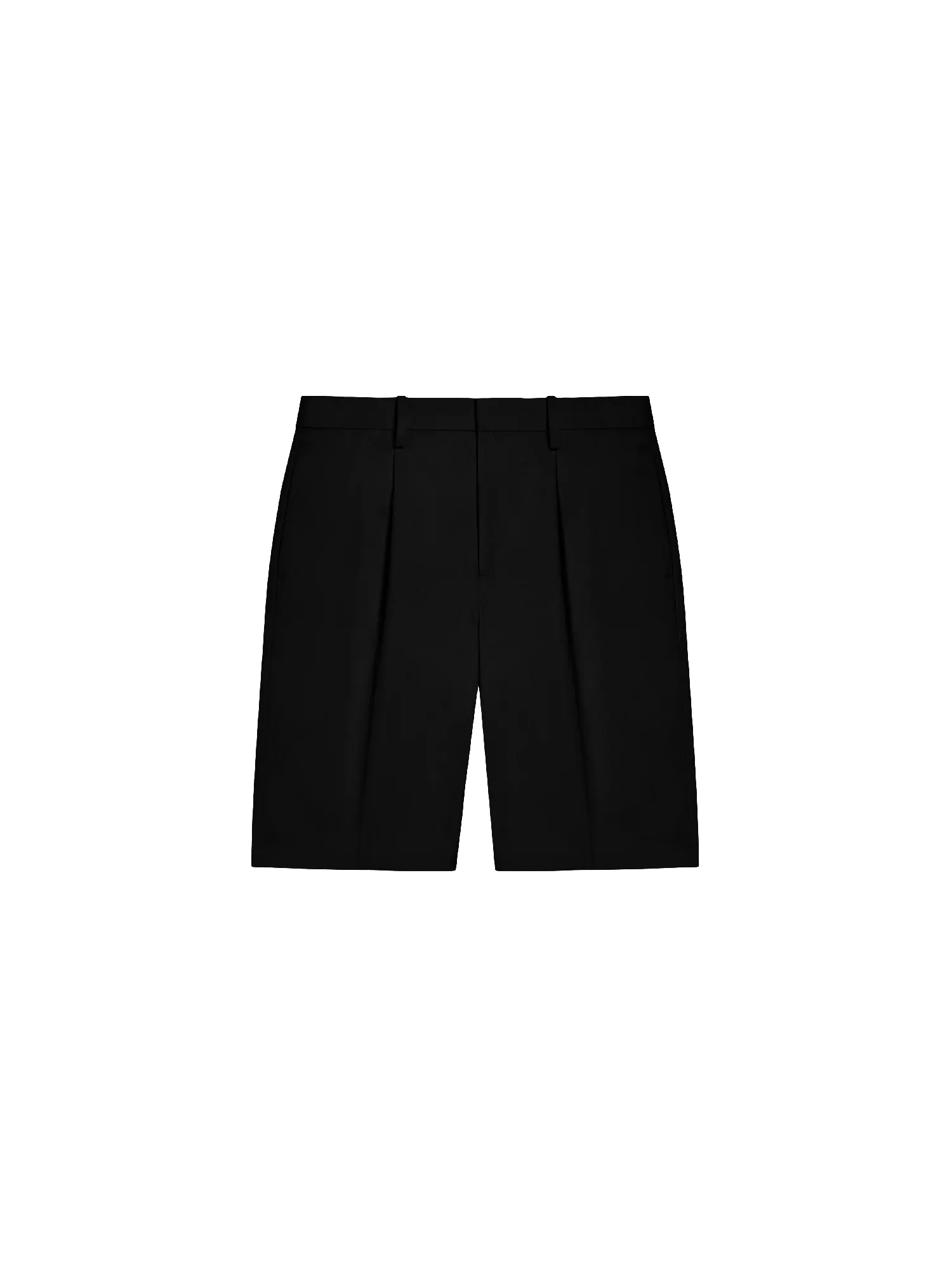 Organic Cotton Tailored Shorts—black