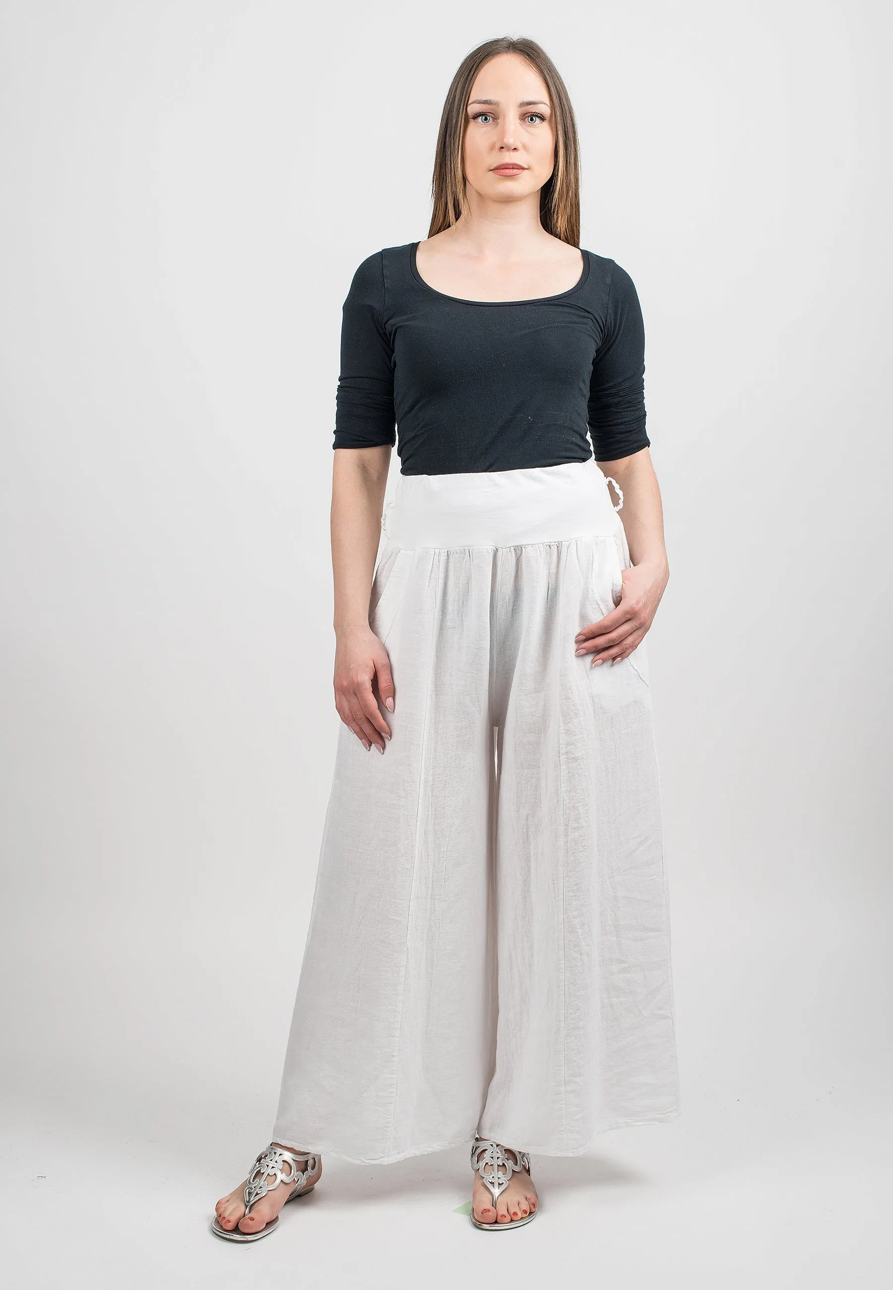 Palazzo trousers 100% linen