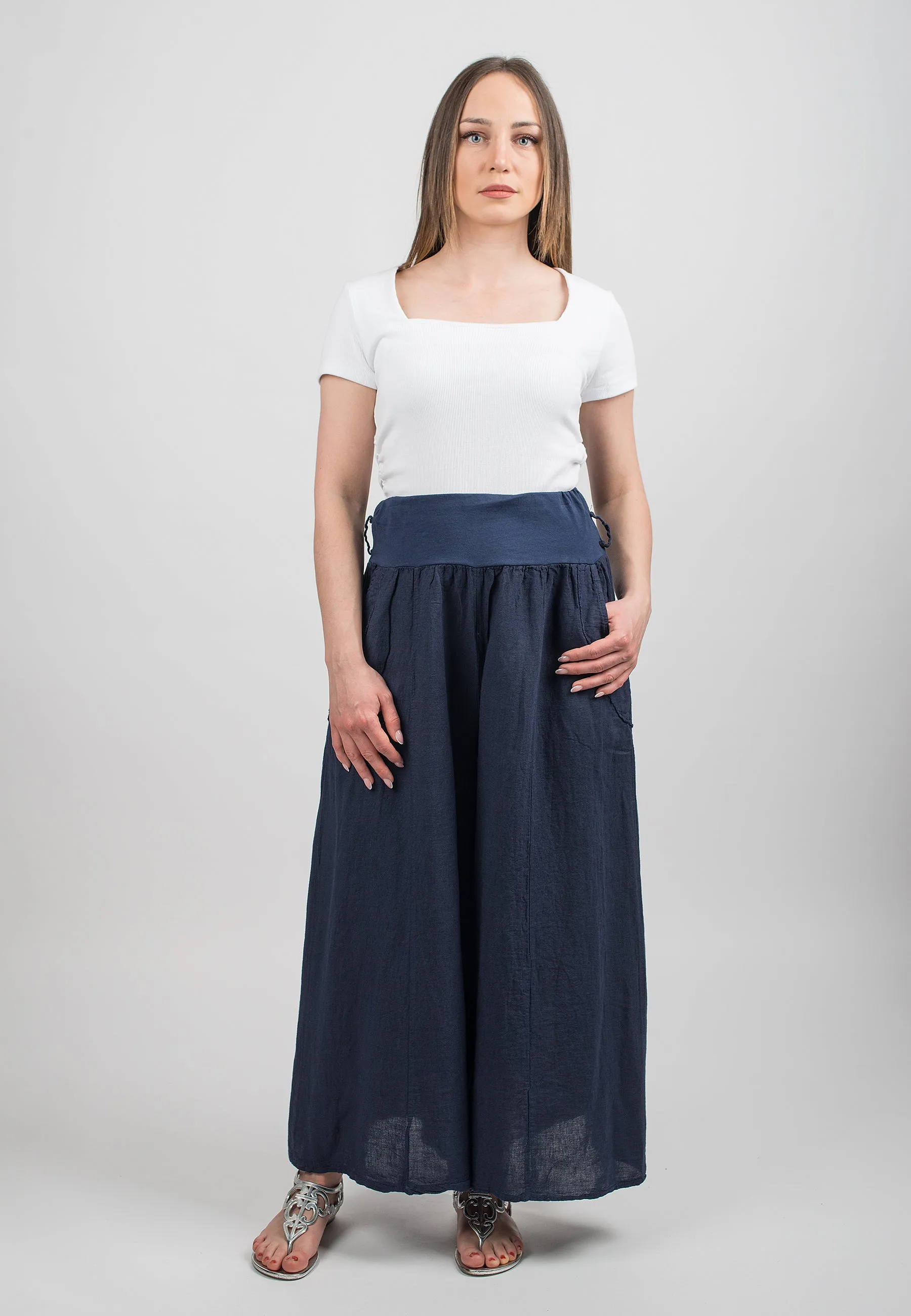 Palazzo trousers 100% linen