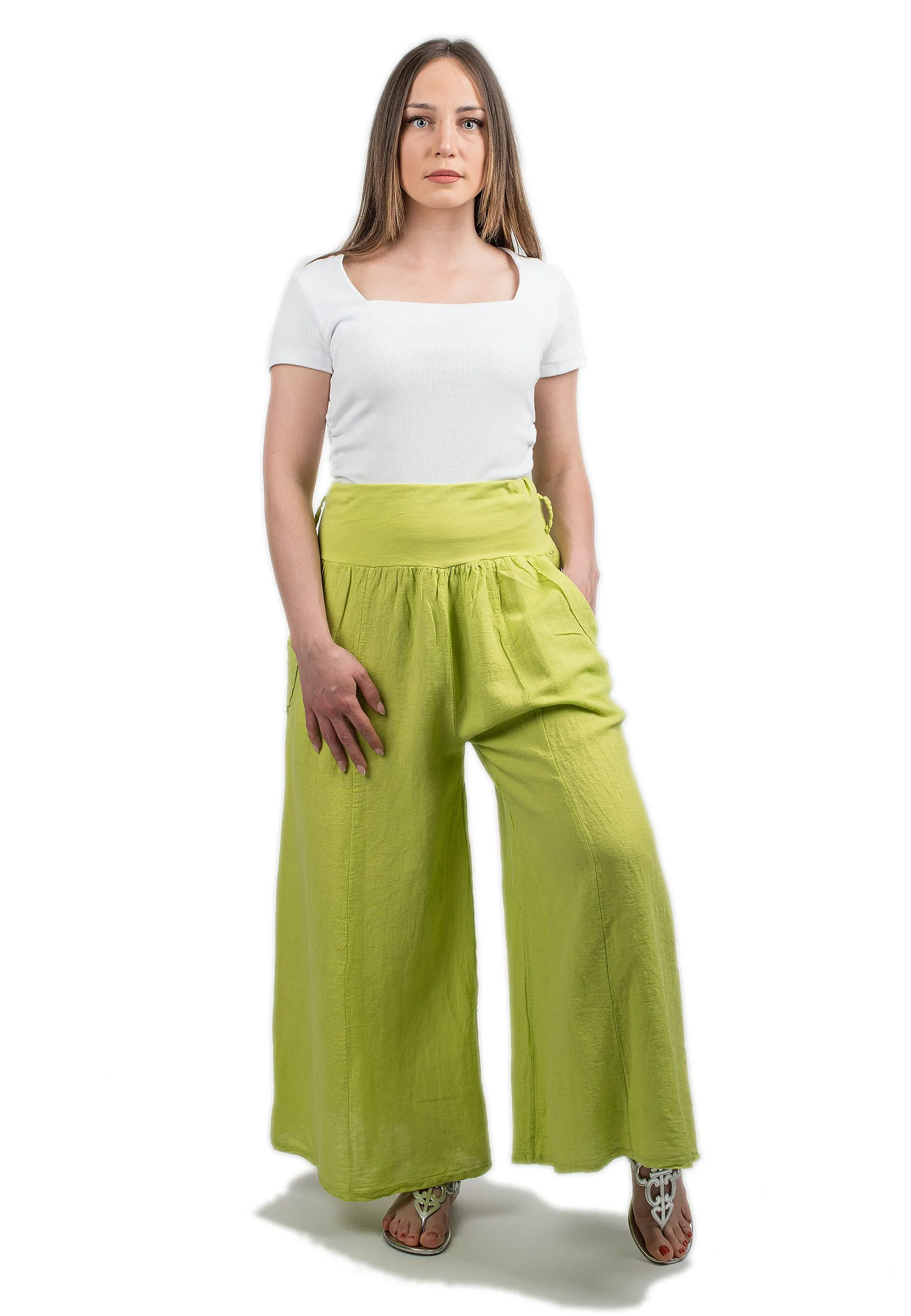 Palazzo trousers 100% linen