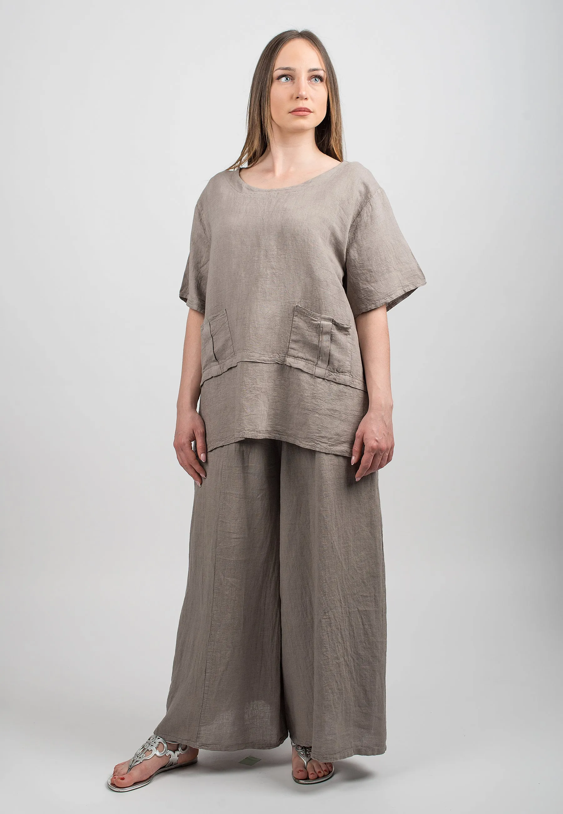 Palazzo trousers 100% linen