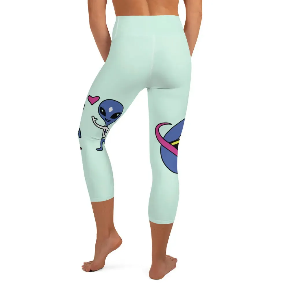 "Space Buds" Collection - Yoga Capri Leggings