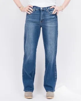 Risen Tummy Control  High Rise Wide Baggy Jeans