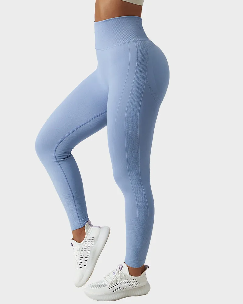 Seamless Knit Breathable Butt Lifting Fitness Leggings