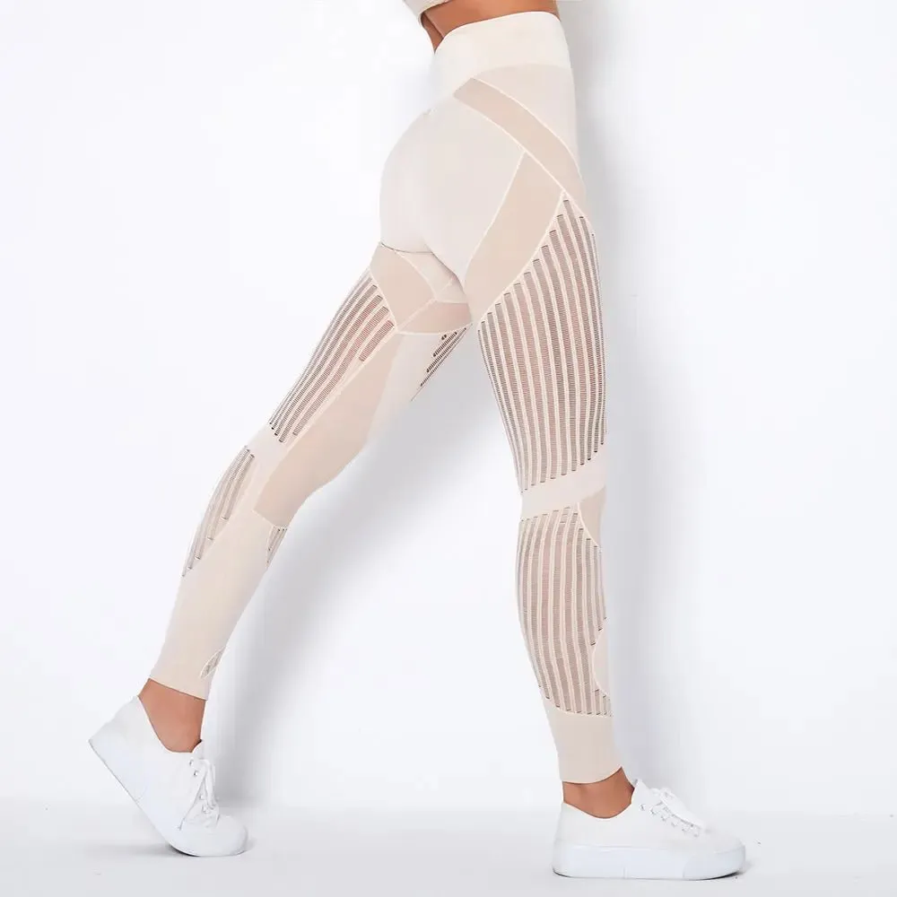 Seamless Leggings for Fitness Hollow Out High Waist Workout Gym Sport Leggings Women Push up Leggins Female Pants