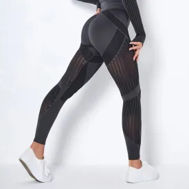 Seamless Leggings for Fitness Hollow Out High Waist Workout Gym Sport Leggings Women Push up Leggins Female Pants