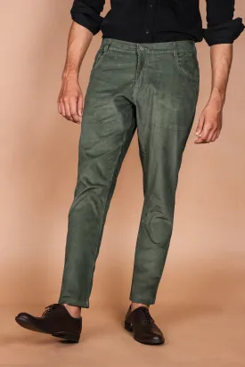 Seaweed Green Five Pocket Corduroy Trousers