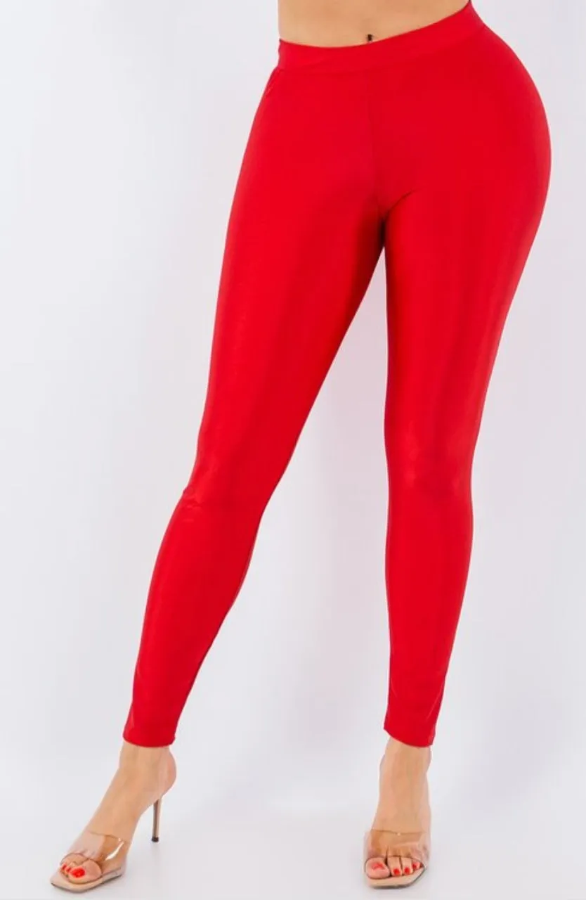 Shimmery Red silk Tights