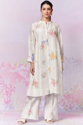 Summer Rose Kurta And Trousers Co-Ord Set