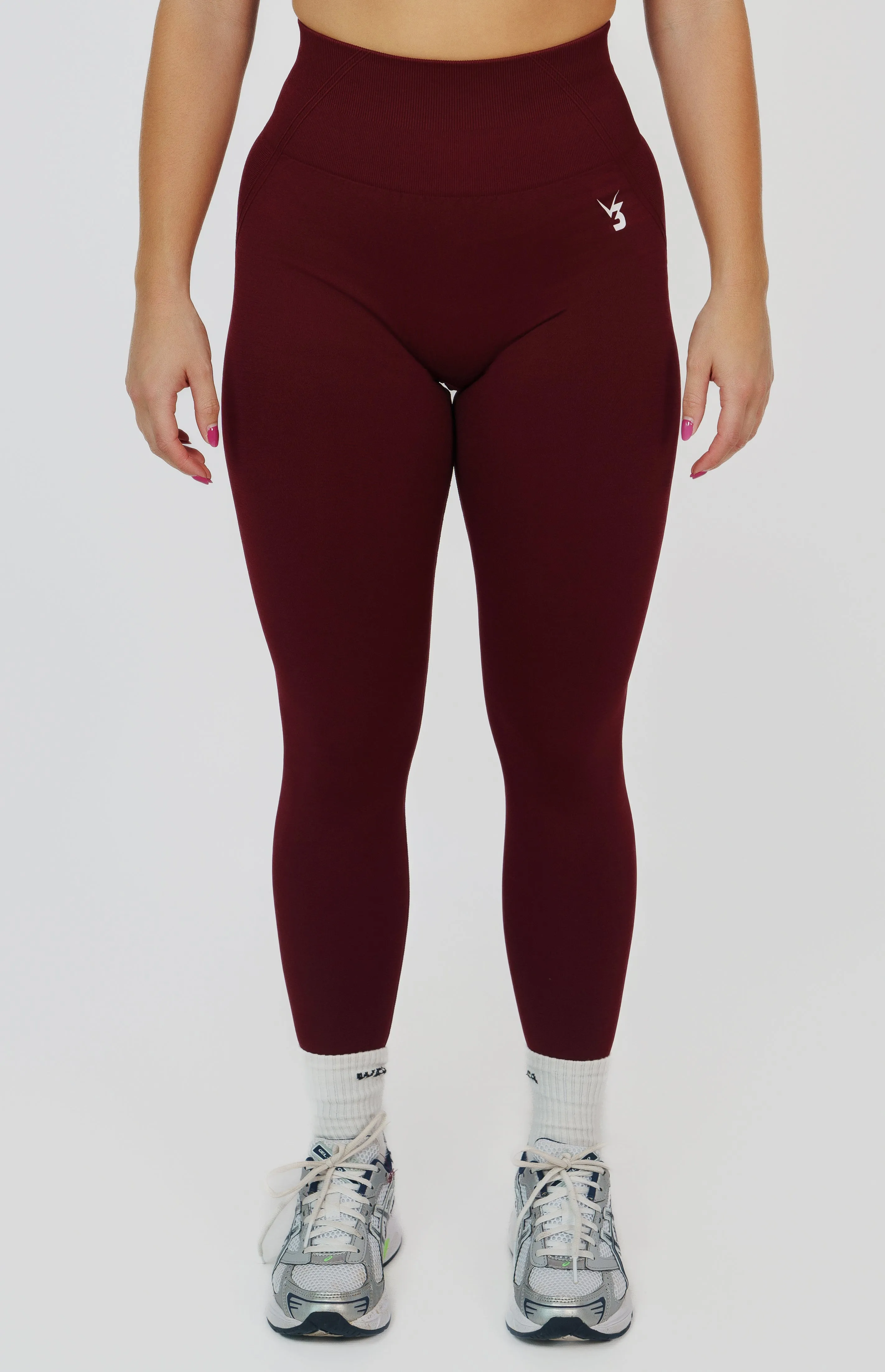 Tempo Seamless Scrunch Leggings - Pomegranate Red