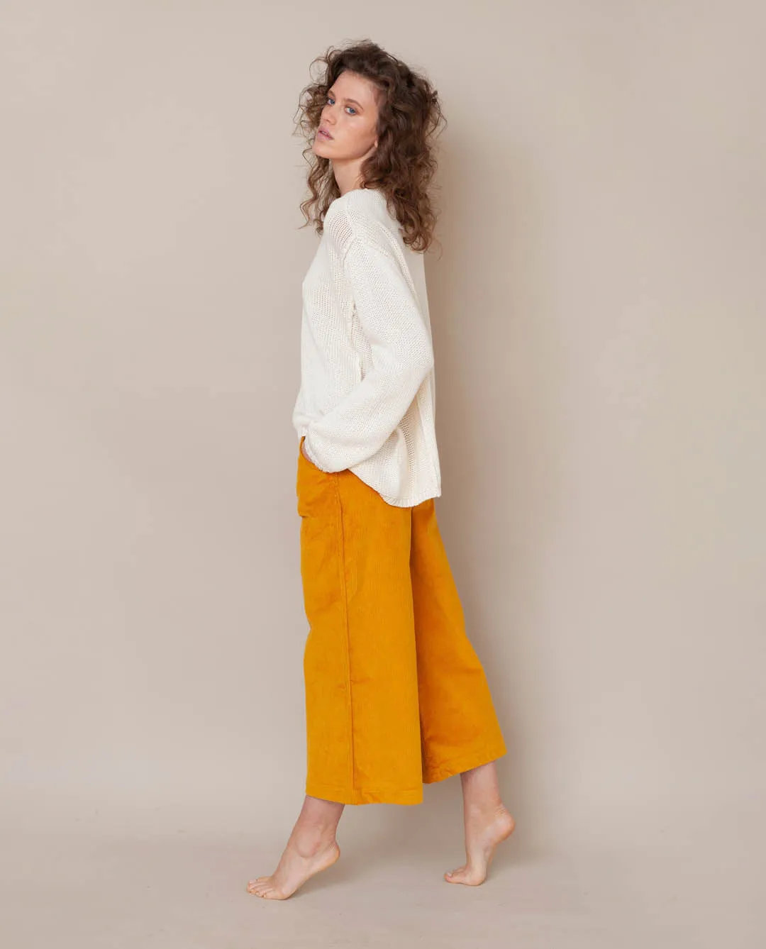 Tracey-Ann Organic Cotton Trouser In Sun