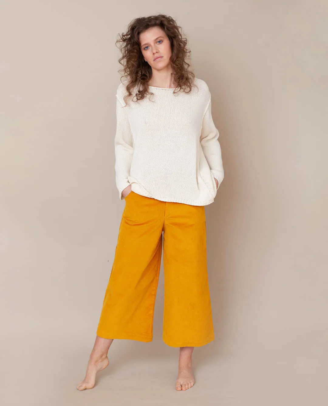 Tracey-Ann Organic Cotton Trouser In Sun