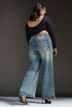 Vintage Bay Curve Retro Flare Stretch Jeans