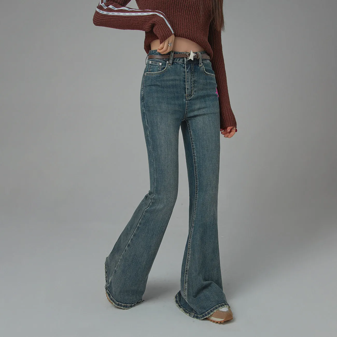 Wind Up Bootcut Denim Pants