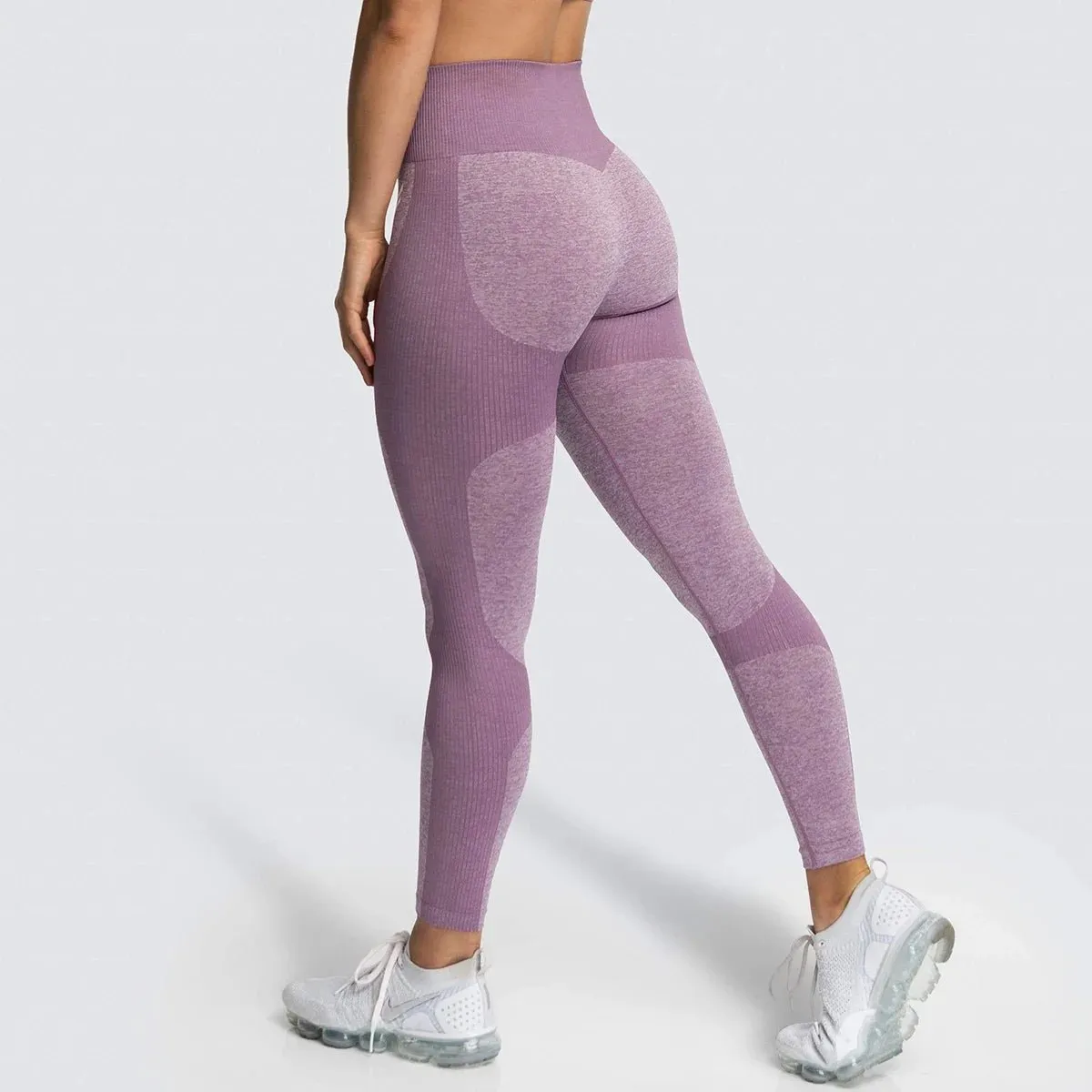 Women 14 Colors Skinny High Elastic Gym High Waist Seamless Scrunch Butt Workout Sports Yoga Leggings