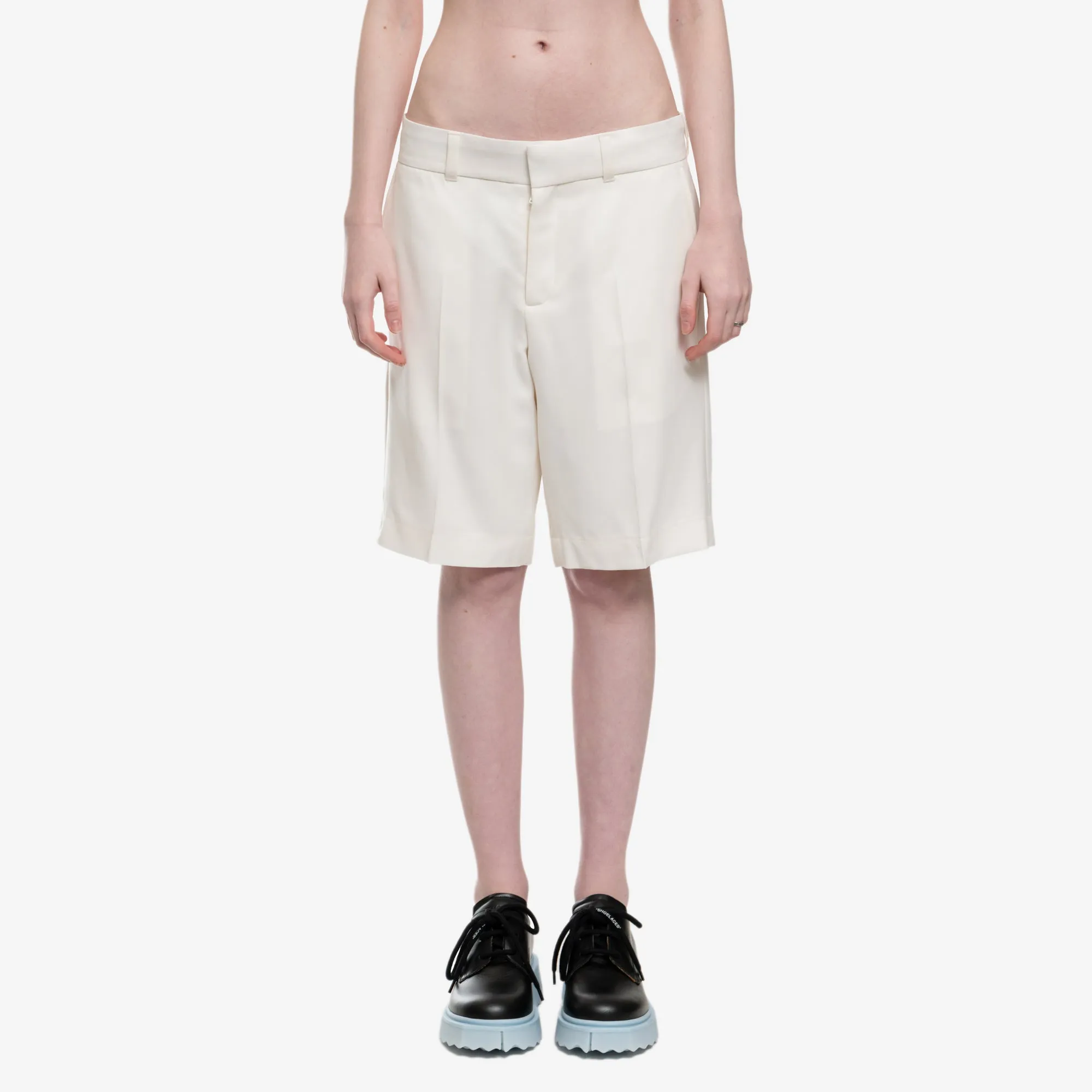 Wool Gaberdine Tailored Shorts